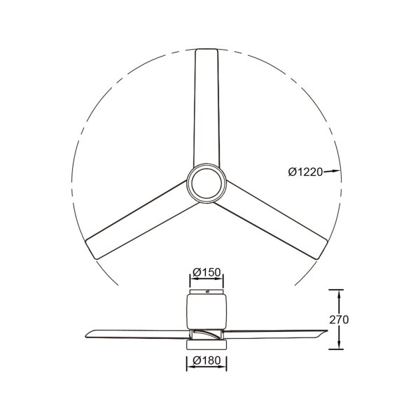 Mantra Ceramica M Deckenventilator LED weiß-holz