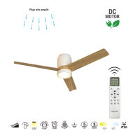 Mantra Ceramica M Deckenventilator LED weiß-holz