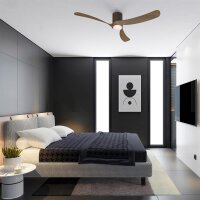 Mantra Nemo II L Deckenventilator LED schwarz-walnuss