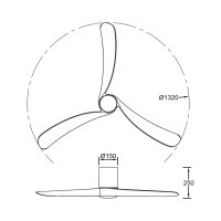 Mantra Nemo II L Deckenventilator LED weiß