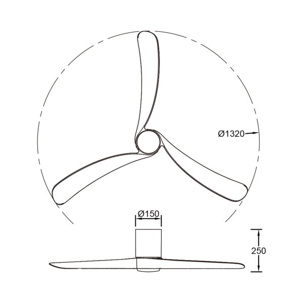 Mantra Nemo II L Deckenventilator LED weiß-holz