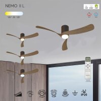 Mantra Nemo II L Deckenventilator LED weiß-holz