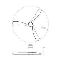 Mantra Nemo II M Deckenventilator LED schwarz-walnuss