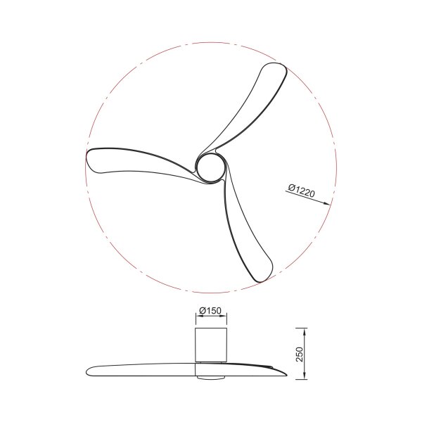 Mantra Nemo II M Deckenventilator LED weiß-holz