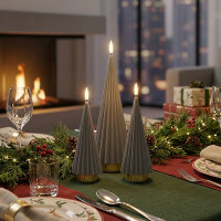 Boreal LED Kerze taupe