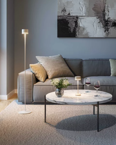 Leonardo Monza Akku LED Stehleuchte sand