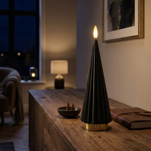 Boreal LED Kerze schwarz