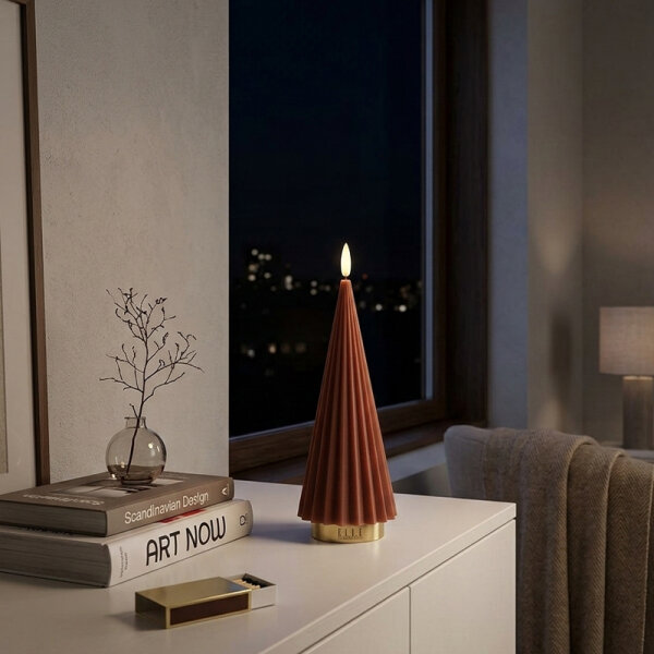 Boreal LED Kerze bordeaux