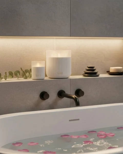 Belleville LED Kerze 3-flammig weiß