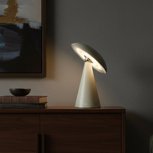 Kinoko XS Akku LED Tisch- und Wandleuchte matt jadegrün