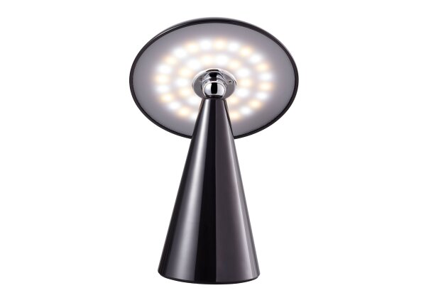 Kinoko XS Akku LED Tisch- und Wandeuchte hochglanz schwarz