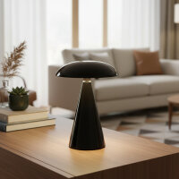 Kinoko XS Akku LED Tisch- und Wandleuchte hochglanz schwarz