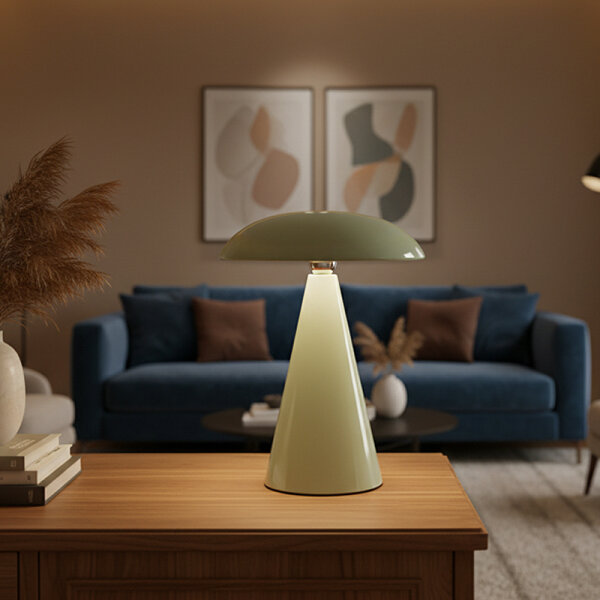 Kinoko XS Akku LED Tisch- und Wandleuchte hochglanz jadegrün