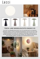 Kinoko XS Akku LED Tisch- und Wandleuchte hochglanz jadegrün