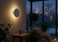 Kinoko XS Akku LED Tisch- und Wandleuchte hochglanz hellbraun