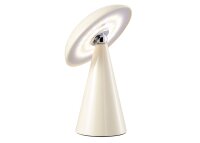 Kinoko XS Akku LED Tisch- und Wandeuchte hochglanz creme