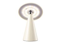 Kinoko XS Akku LED Tisch- und Wandleuchte hochglanz creme