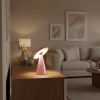Kinoko XS Akku LED Tisch- und Wandleuchte hochglanz pink