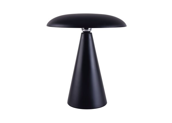 Kinoko II Akku LED Tisch- und Wandleuchte matt schwarz