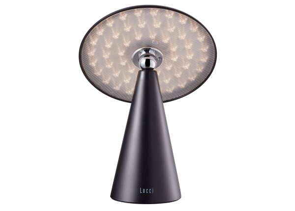 Kinoko II Akku LED Tisch- und Wandleuchte matt schwarz