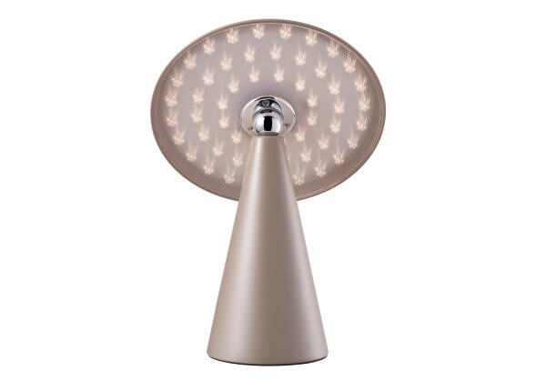 Kinoko II Akku LED Tisch- und Wandeuchte matt hellbraun