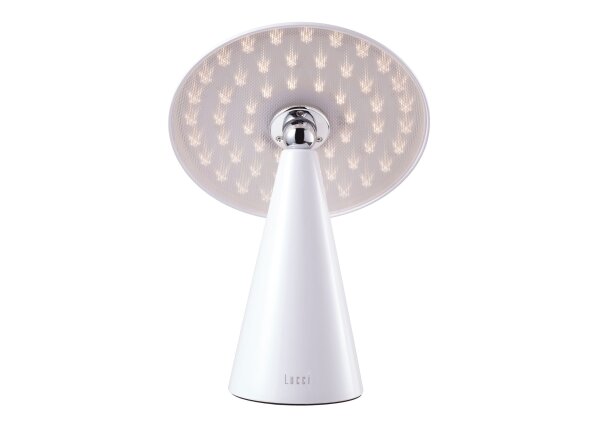 Kinoko II Akku LED Tisch- und Wandeuchte hochglanz weiß