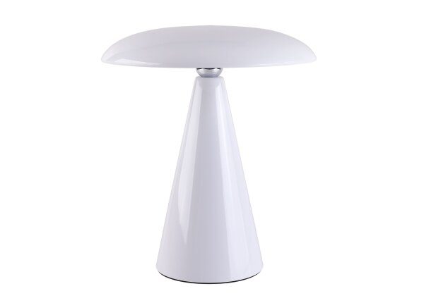 Kinoko II Akku LED Tisch- und Wandleuchte hochglanz weiß