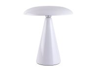 Kinoko II Akku LED Tisch- und Wandleuchte hochglanz weiß