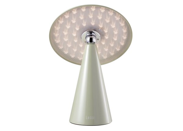 Kinoko II Akku LED Tisch- und Wandleuchte hochglanz jadegrün