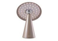 Kinoko II Akku LED Tisch- und Wandleuchte hochglanz hellbraun