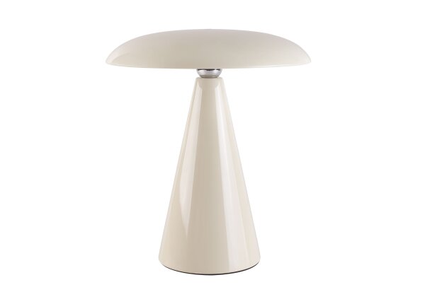 Kinoko II Akku LED Tisch- und Wandeuchte hochglanz creme
