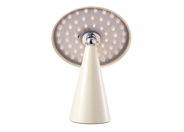 Kinoko II Akku LED Tisch- und Wandeuchte hochglanz creme