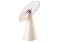 Kinoko II Akku LED Tisch- und Wandleuchte hochglanz creme