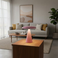 Kinoko II Akku LED Tisch- und Wandleuchte hochglanz pink