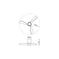 Mantra Nemo II XS Deckenventilator LED schwarz-walnuss