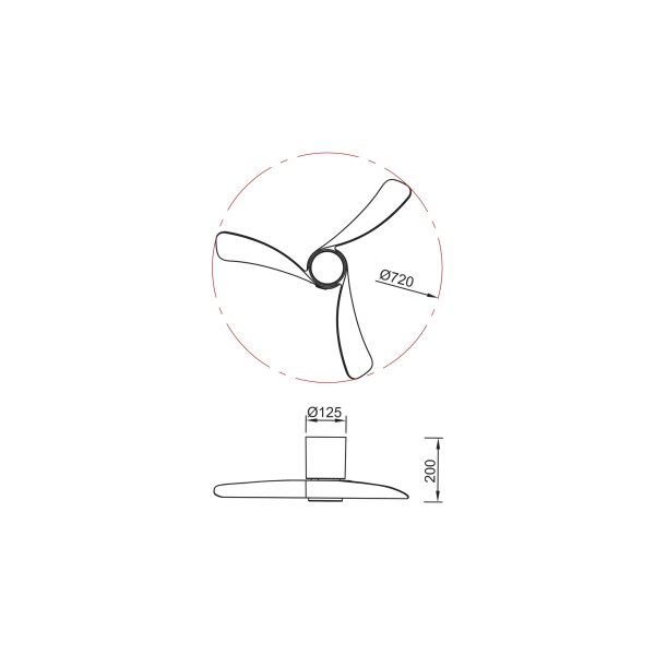 Mantra Nemo II XS Deckenventilator LED ceramic-holz