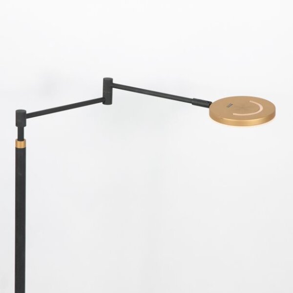 Steinhauer Soleil Akku LED Stehleuchte schwarz-gold