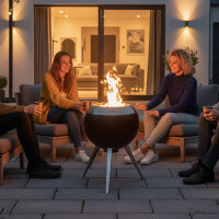 MOON 55 Feuerkorb mit hohem und niedrigem Fuß
