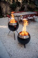MOON 55 Feuerkorb mit hohem und niedrigem Fuß