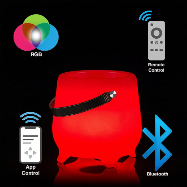 THE MOOX BOWL Getränkekühler LED RGB mit Bluetooth-Lautsprecher