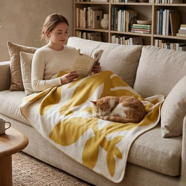 RIEMA Wohndecke Blattranke AURORA gelb