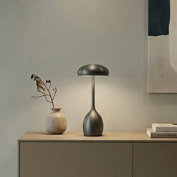 Villeroy & Boch Akku Tischleuchte TRIEST graphit gebürstet