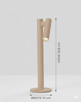 Sompex Tubo sand Akku LED Tischleuchte
