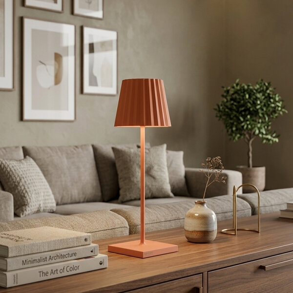 Sompex Troll RC orange Akku LED Tischleuchte