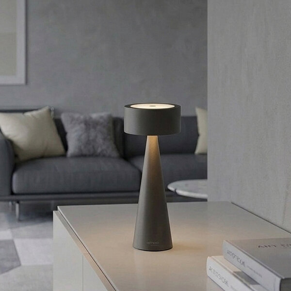 Sompex Elody Akku Tischleuchte graphit gebürstet