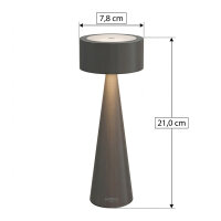 Sompex Elody Akku Tischleuchte gold gebürstet