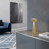 Sompex Elody Akku Tischleuchte gold gebürstet