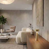 Sompex Elody Akku Tischleuchte gold gebürstet