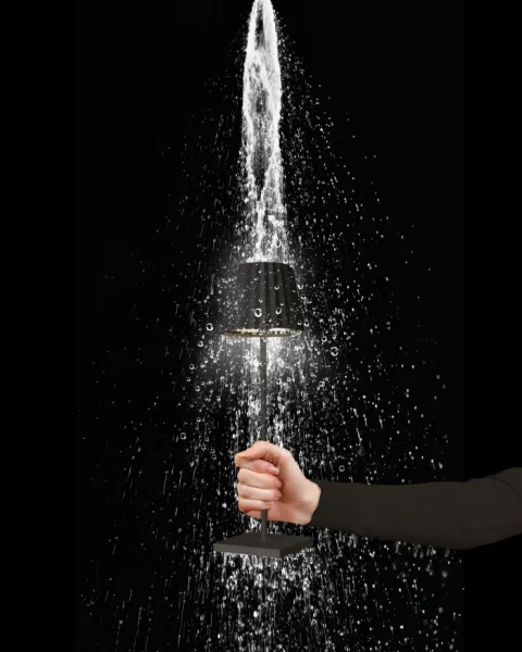 Sompex Troll RC schwarz Akku LED Tischleuchte