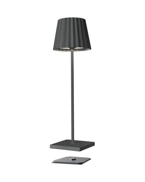 Sompex Troll RC anthrazit Akku LED Tischleuchte
